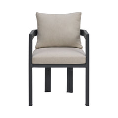 Playa Dark Grey/Olefin Beige Outdoor Dining Chair (Set of 2) - Ornate Home
