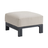 Playa Dark Grey/Olefin Beige Outdoor Ottoman - Ornate Home
