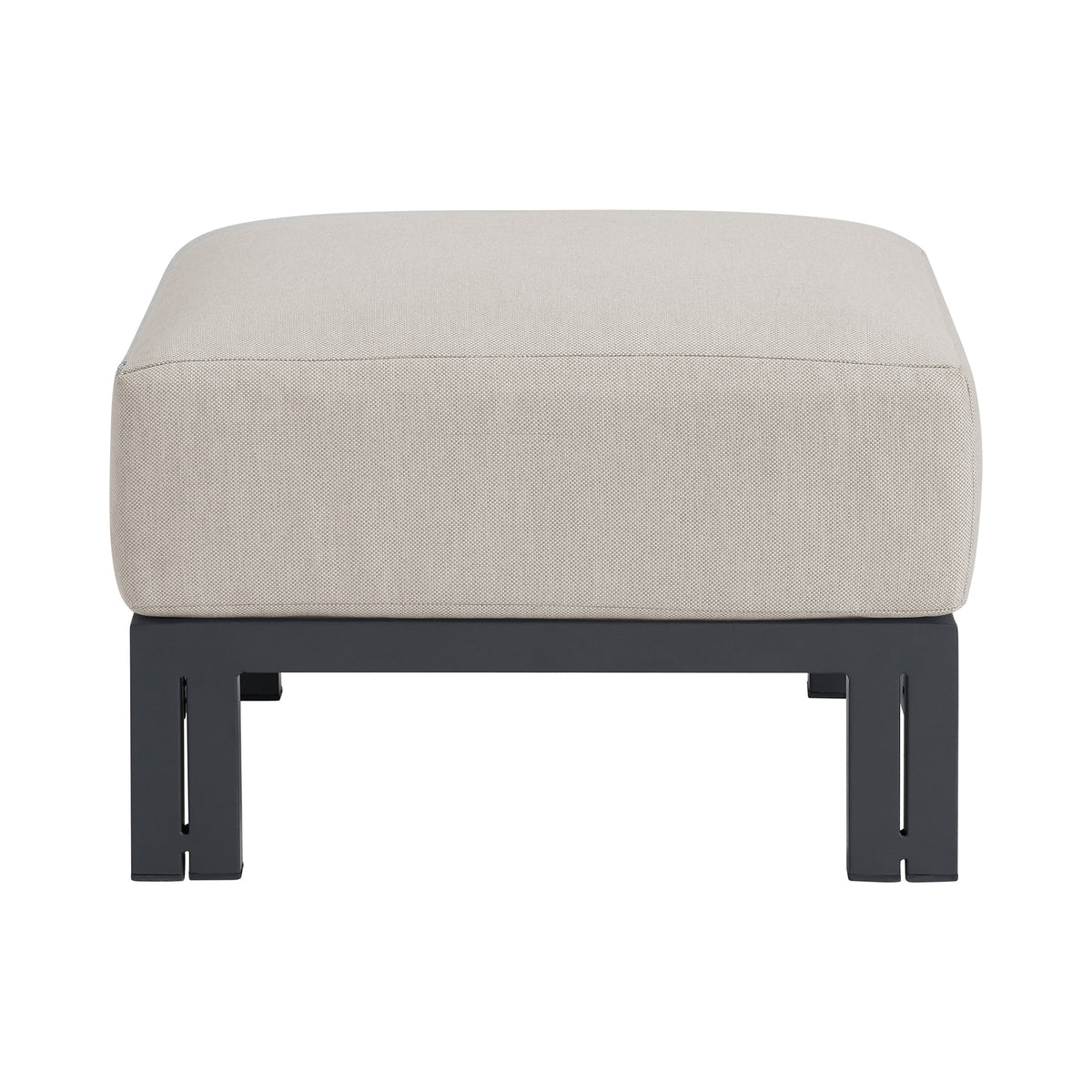 Playa Dark Grey/Olefin Beige Outdoor Ottoman - Ornate Home