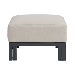 Playa Dark Grey/Olefin Beige Outdoor Ottoman - Ornate Home