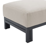 Playa Dark Grey/Olefin Beige Outdoor Ottoman - Ornate Home
