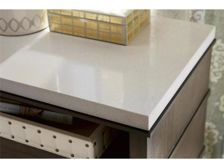 Playlist Brown/White Two Drawer Nightstand - Ornate Home