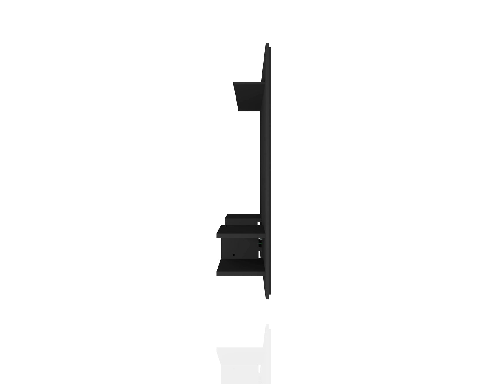 Plaza 64.25 Floating Entertainment Center in Black - Ornate Home