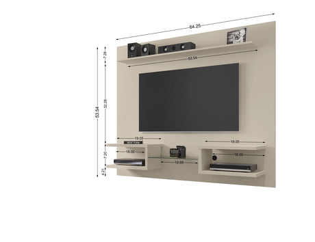 Plaza 64.25 Floating Entertainment Center in Off White - Ornate Home