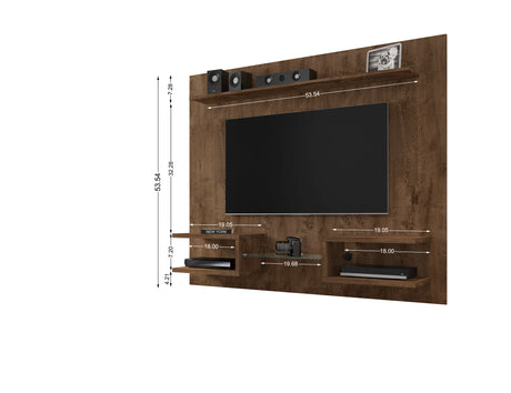 Plaza 64.25 Floating Entertainment Center in Rustic Brown - Ornate Home