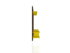 Plaza 64.25 Floating Entertainment Center in Rustic Brown and Yellow - Ornate Home