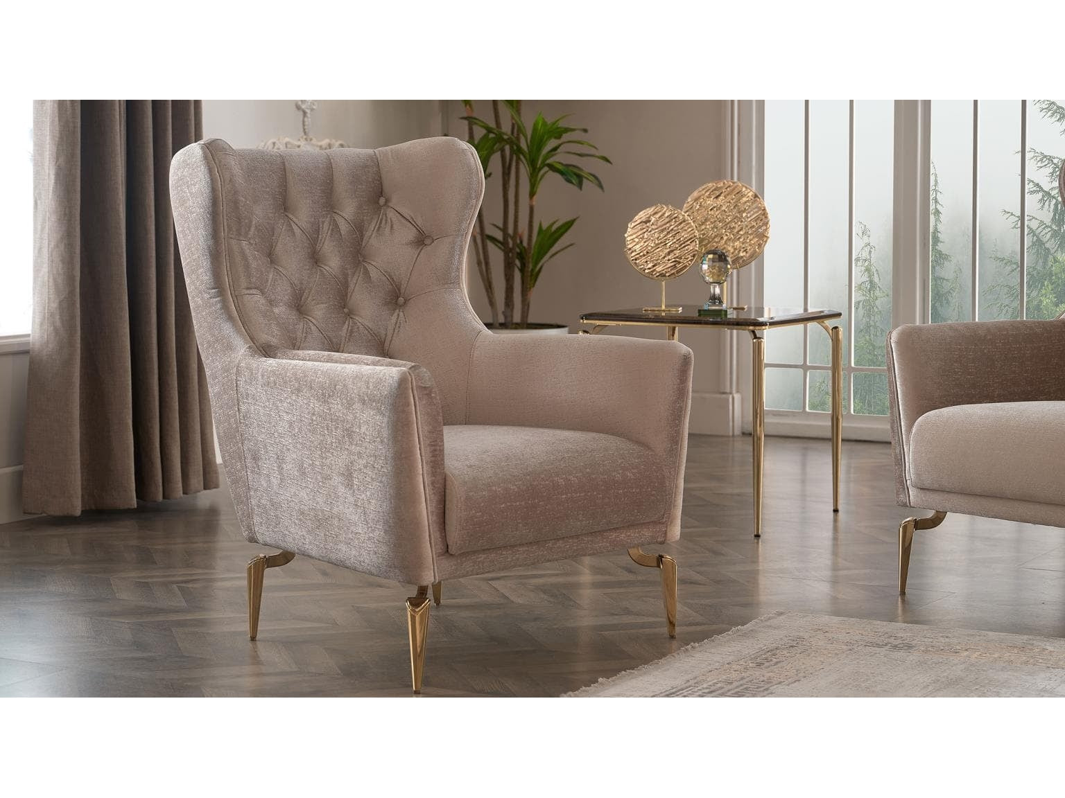 Plaza Cream Accent Chair - Ornate Home
