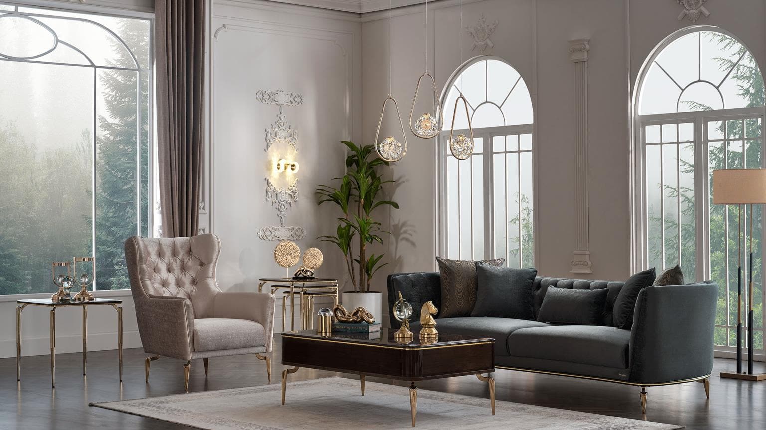 Plaza Living Room Set - Ornate Home