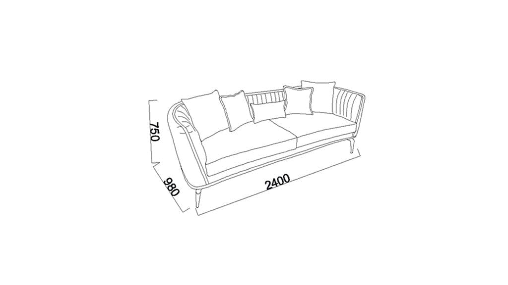 Plaza Velvet Sofa - Ornate Home