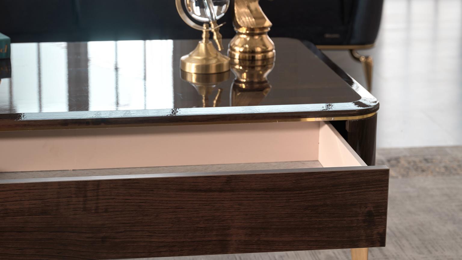 Plaza Walnut Coffee Table - Ornate Home