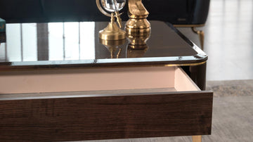 Plaza Walnut Coffee Table - Ornate Home