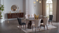 Plaza Walnut Dining Table - Ornate Home