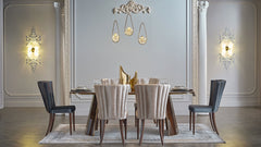 Plaza Walnut Dining Table - Ornate Home