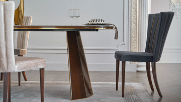 Plaza Walnut Dining Table - Ornate Home
