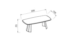 Plaza Walnut Dining Table - Ornate Home