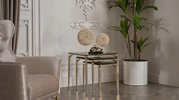 Plaza Walnut Nesting Table - Ornate Home