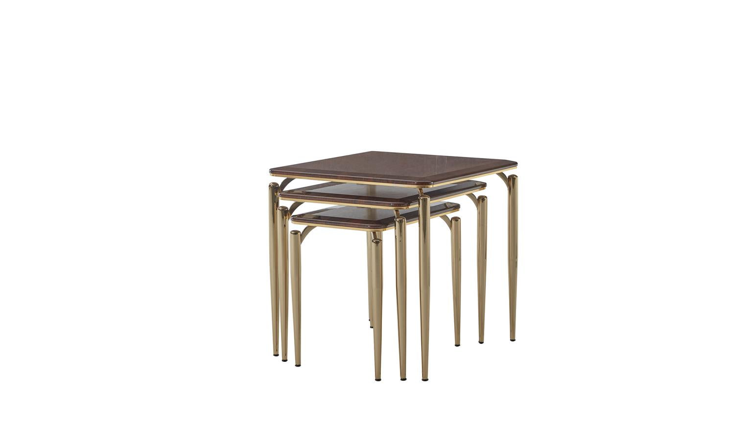 Plaza Walnut Nesting Table - Ornate Home