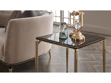 Plaza Walnut Side Table - Ornate Home