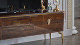Plaza Walnut TV Stand - Ornate Home