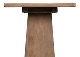 Plinth Natural Reclaimed Wood Pedestal End Table - Ornate Home