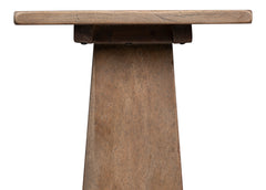 Plinth Natural Reclaimed Wood Pedestal End Table - Ornate Home