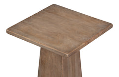 Plinth Natural Reclaimed Wood Pedestal End Table - Ornate Home