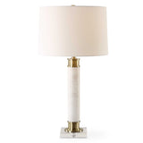 Plinth White Marble Table Lamp - Ornate Home