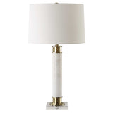 Plinth White Marble Table Lamp - Ornate Home