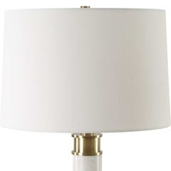 Plinth White Marble Table Lamp - Ornate Home