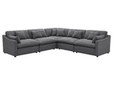 Pluma Charcoal Fabric Modular Sectional Pre-Sets - Ornate Home