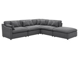 Pluma Charcoal Fabric Modular Sectional Pre-Sets - Ornate Home