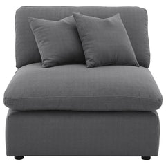 Pluma Charcoal Fabric Modular Sectional Pre-Sets - Ornate Home