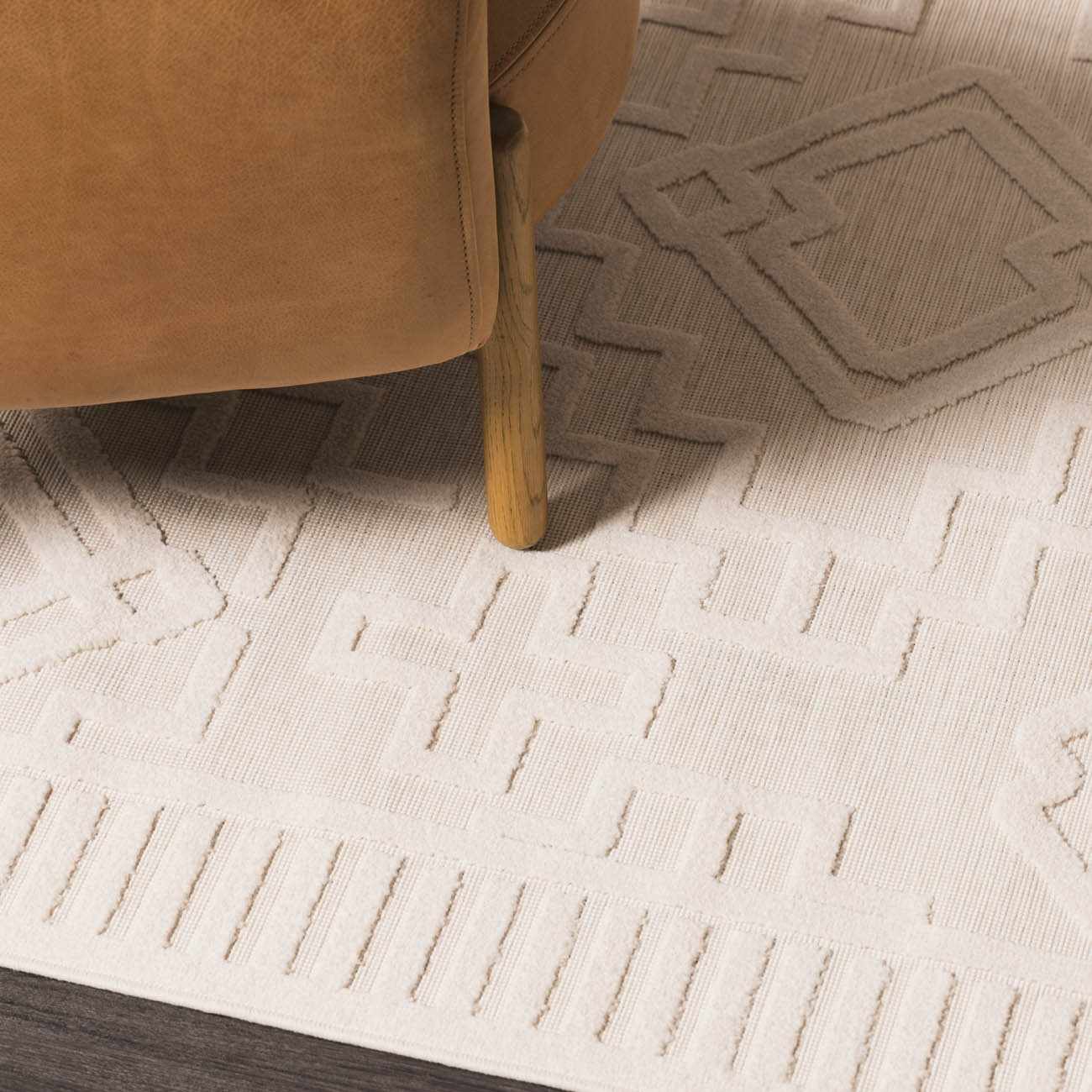 Plumtree 3D White Outdoor Rug - Ornate Home