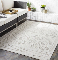 Plumtree 3D White Outdoor Rug - Ornate Home