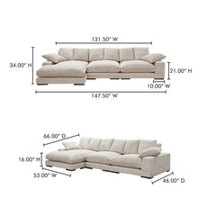 Plunge Cappuccino Large Sectional - Ornate Home