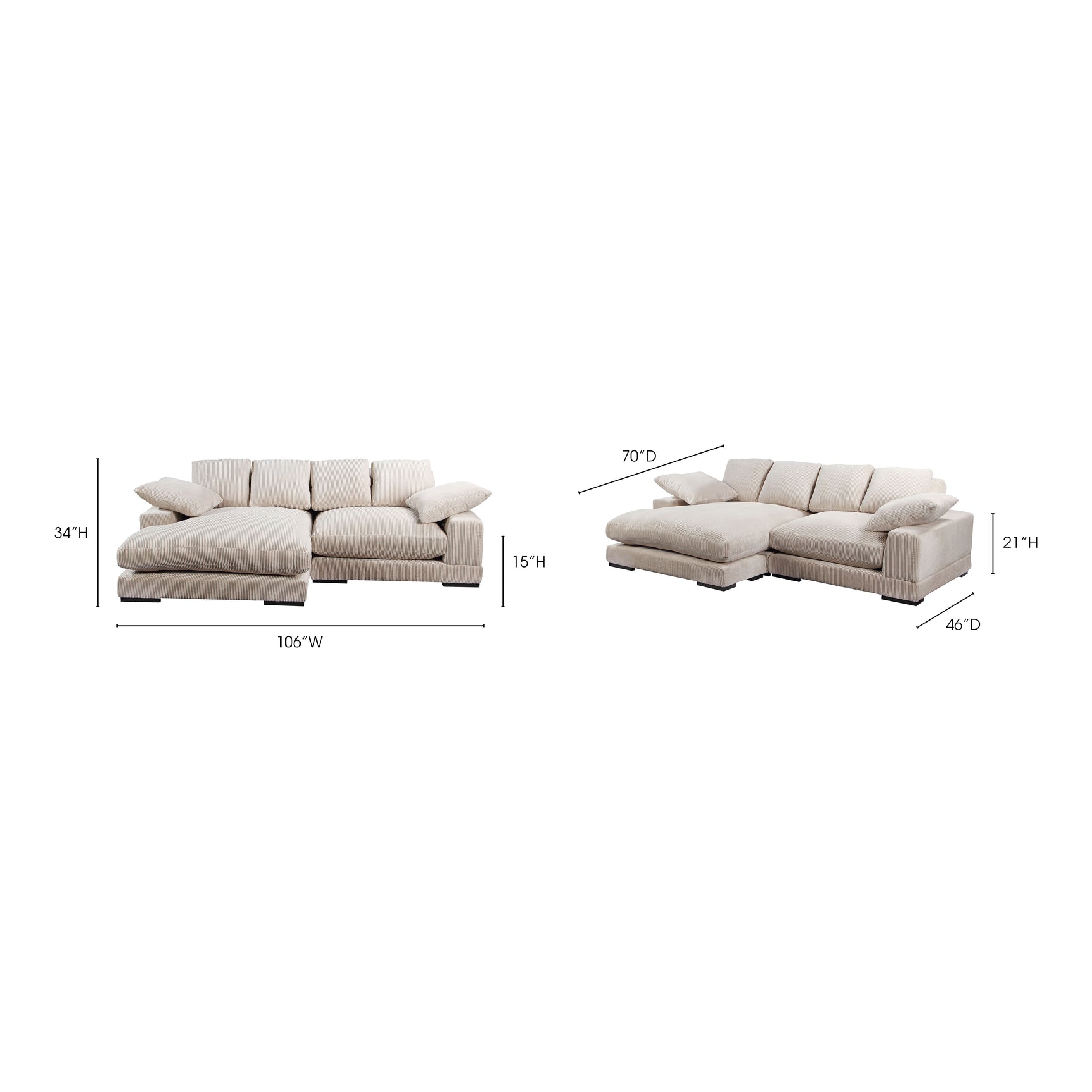 Plunge Cappuccino Sectional - Ornate Home