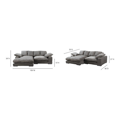 Plunge Charcoal Sectional - Ornate Home