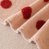 Plush Fleece Sofa Cover Throw, Soft Textured Polka Dot Couch Protector Blanket for Pets - Ornate Home