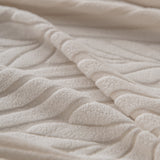 Plush Fleece Sofa Slipcover with 3D Wheat Pattern, Cozy High-Stretch Couch Cover - Ornate Home