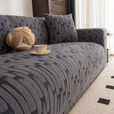 Plush Fleece Stretch Sofa Cover, Super Soft Textured Geometric Couch Slipcover - Ornate Home