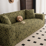 Plush Fleece Stretch Sofa Cover, Super Soft Textured Geometric Couch Slipcover - Ornate Home