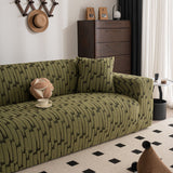 Plush Fleece Stretch Sofa Cover, Super Soft Textured Geometric Couch Slipcover - Ornate Home