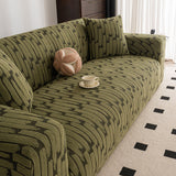 Plush Fleece Stretch Sofa Cover, Super Soft Textured Geometric Couch Slipcover - Ornate Home