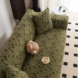 Plush Fleece Stretch Sofa Cover, Super Soft Textured Geometric Couch Slipcover - Ornate Home
