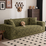 Plush Fleece Stretch Sofa Cover, Super Soft Textured Geometric Couch Slipcover - Ornate Home
