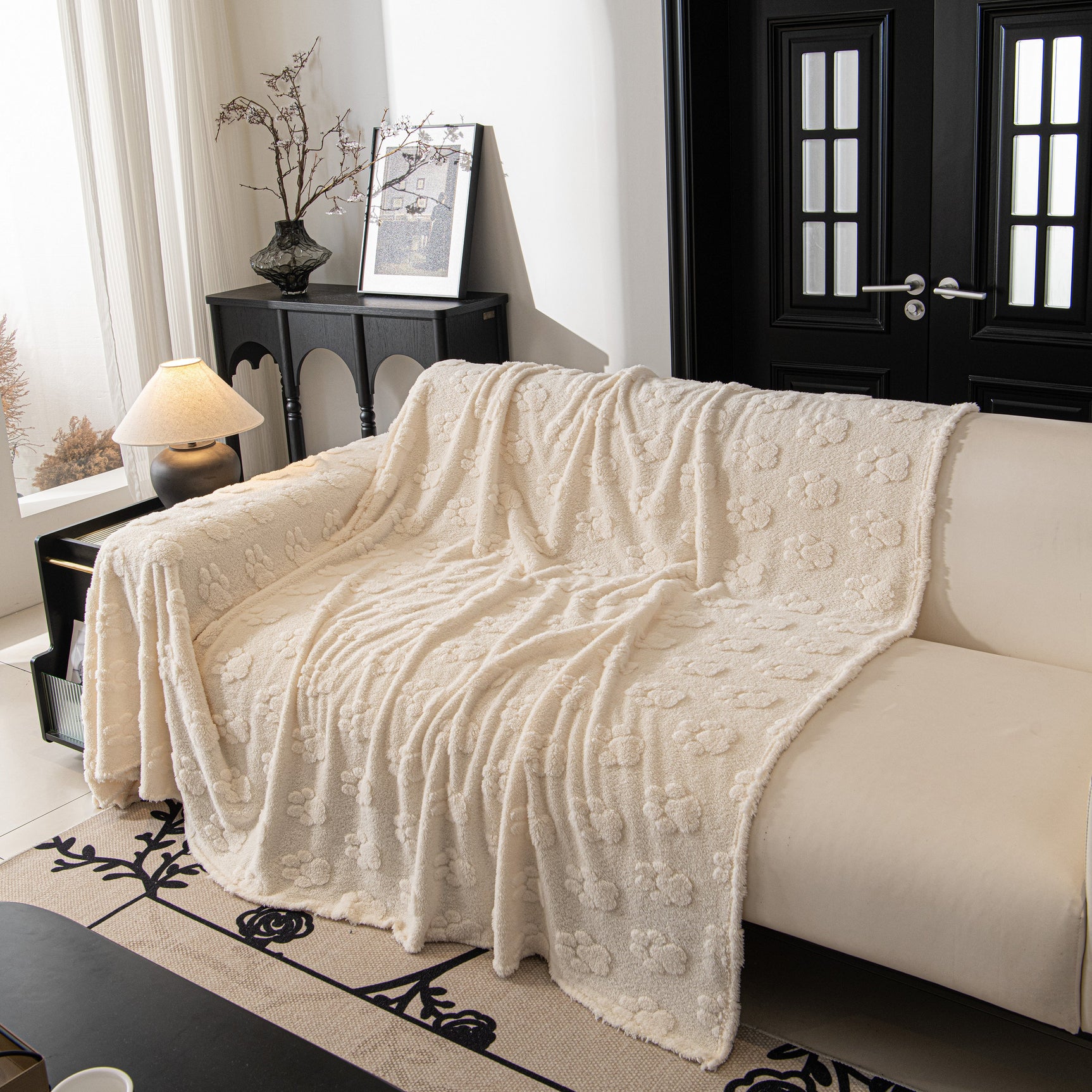 Plush Jacquard Blankets for The Sofa Soft Slipcover Sectional Cover Throws for Sofas - Ornate Home
