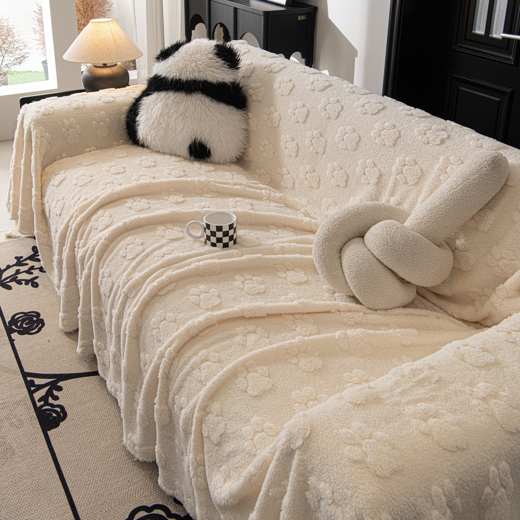 Plush Jacquard Blankets for The Sofa Soft Slipcover Sectional Cover Throws for Sofas - Ornate Home