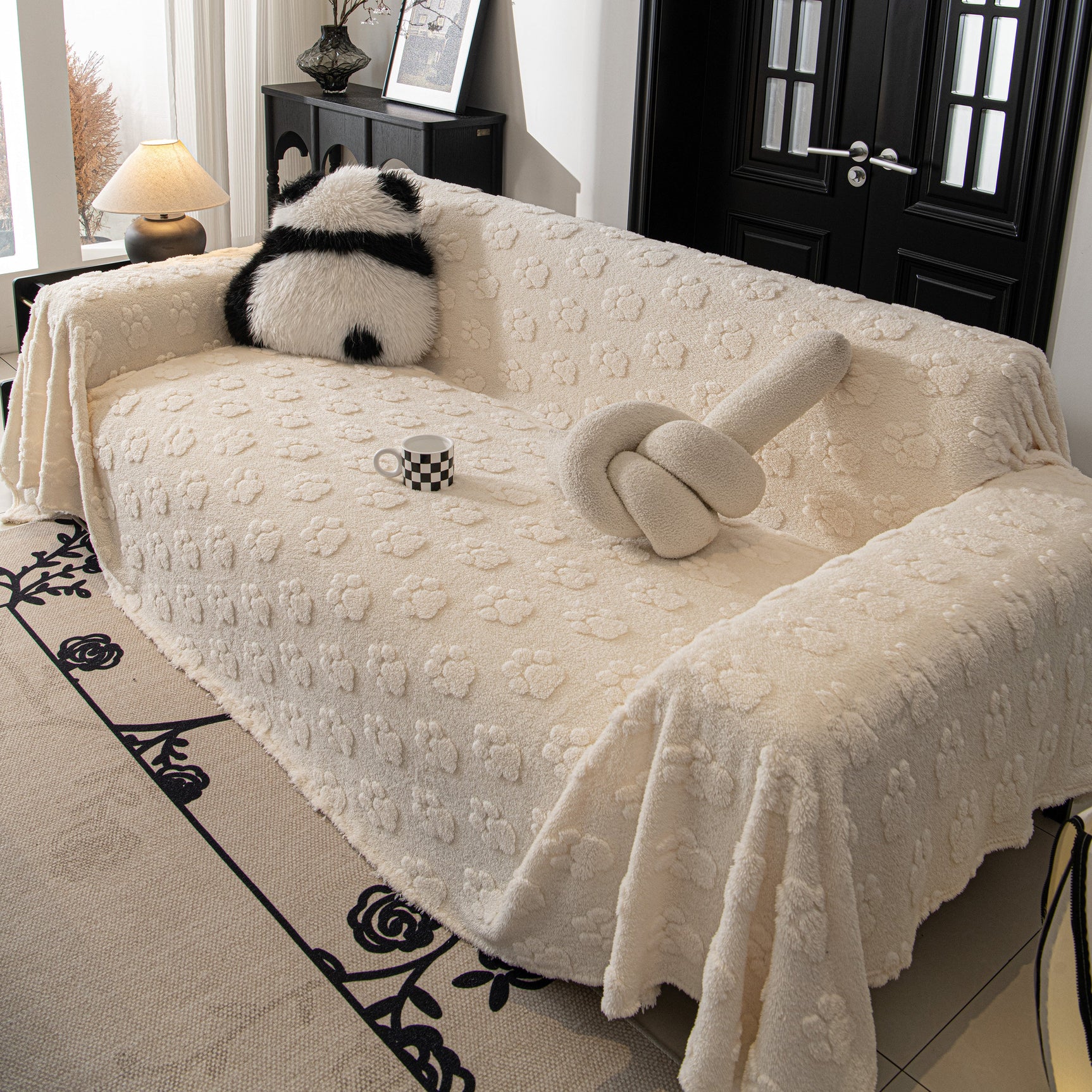Plush Jacquard Blankets for The Sofa Soft Slipcover Sectional Cover Throws for Sofas - Ornate Home