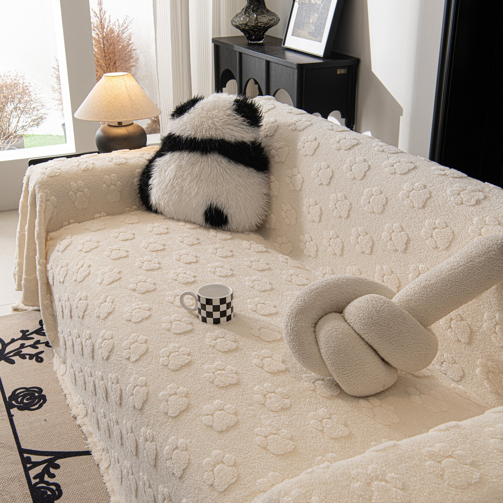 Plush Jacquard Blankets for The Sofa Soft Slipcover Sectional Cover Throws for Sofas - Ornate Home