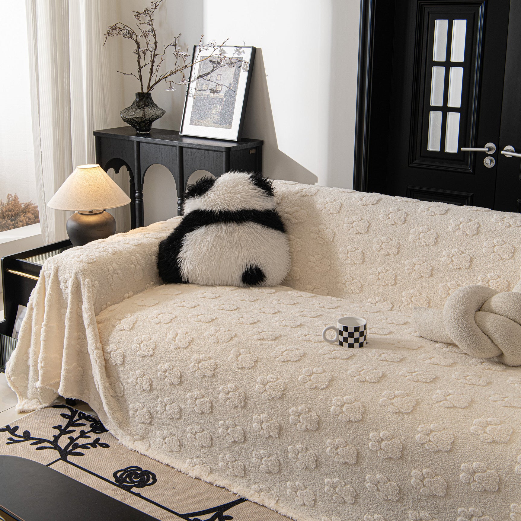 Plush Jacquard Blankets for The Sofa Soft Slipcover Sectional Cover Throws for Sofas - Ornate Home